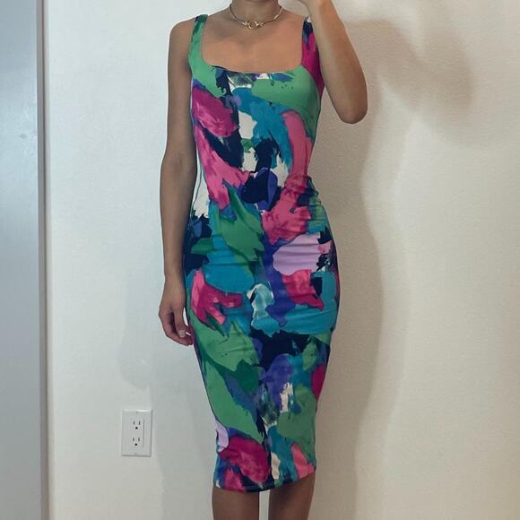 Other Dresses & Skirts - Multicolor Midi Bodycon Dress